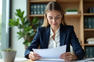 Femme d affaires en réunion d assurance