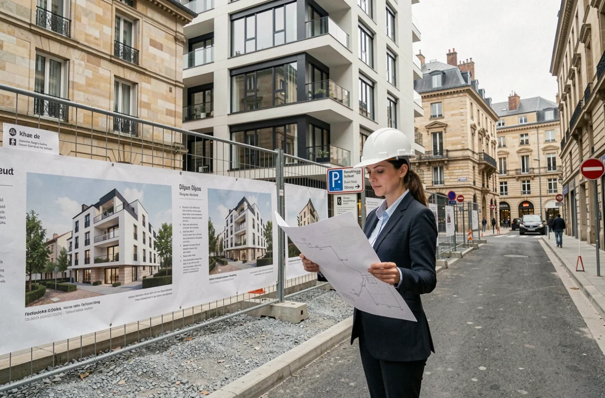 Chantier de programme immobilier neuf Icade à Dijon en Bourgogne-Franche-Comté
