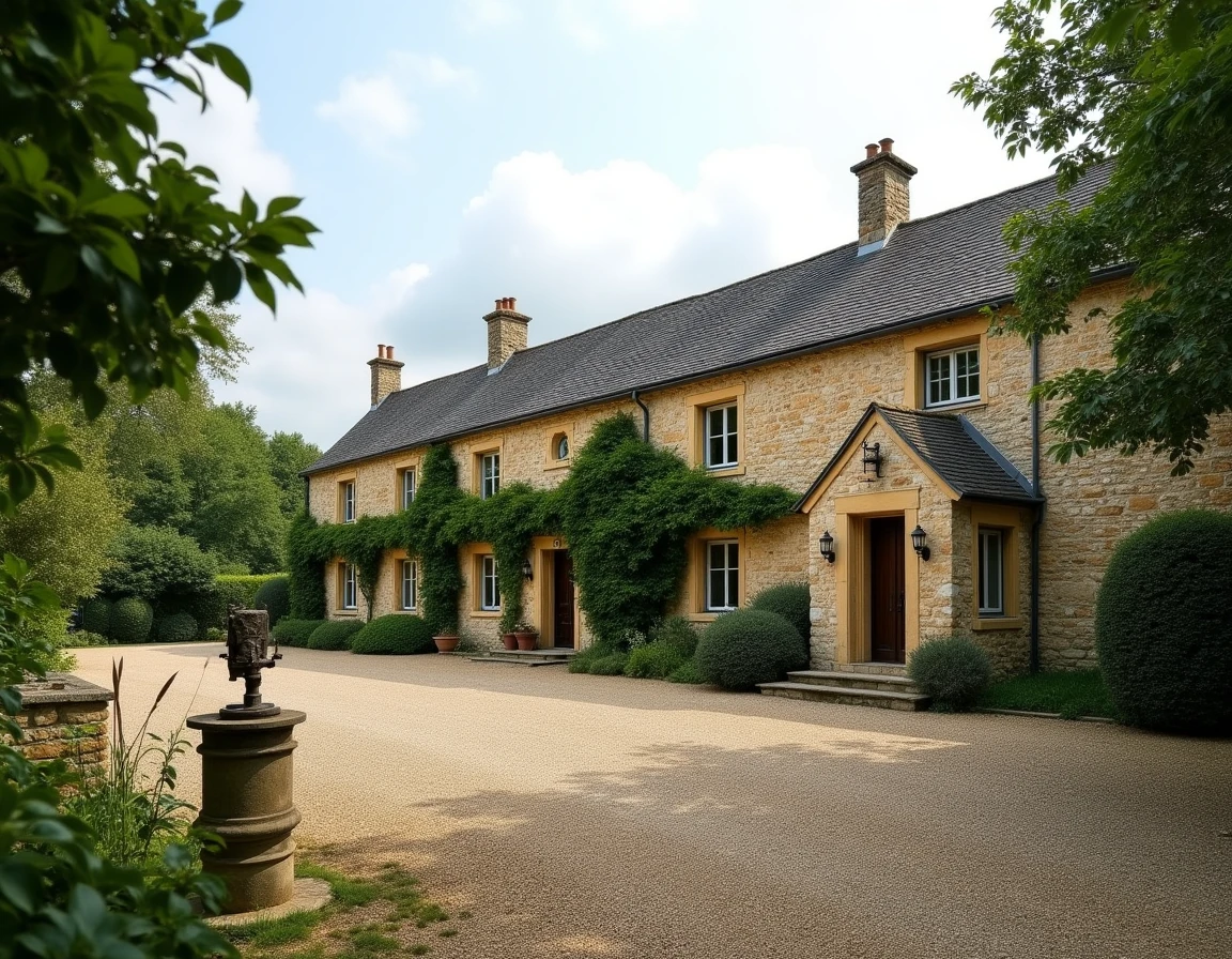 Longère normande en pierre avec jardin et pommiers à vendre en Normandie