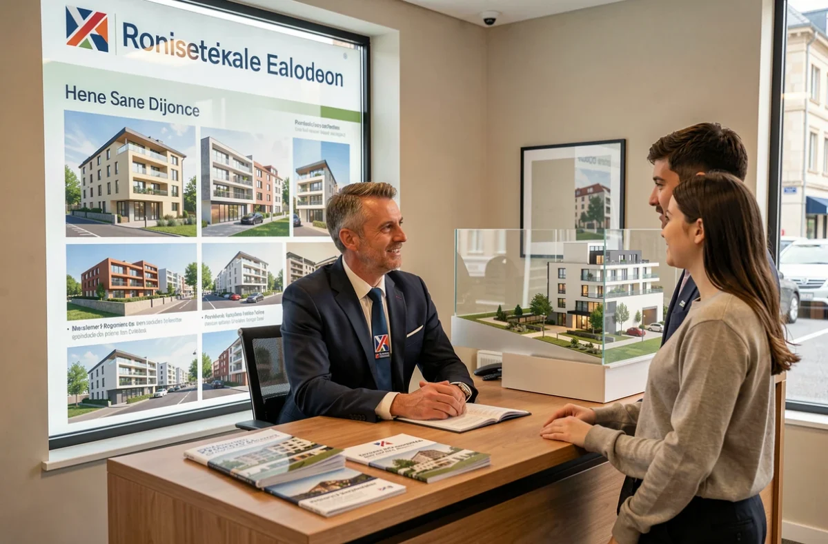 Agence Nexity Bourgogne-Franche-Comté à Dijon avec consultant immobilier et clients